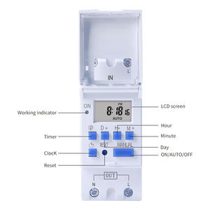 Nuovo tipo Din Rail interruttore temporale digitale relè controllo 2 fili settimanali 7 giorni programmabile AC 220V 12V 24V 48V 16A 30A - Product Image 5