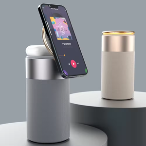 Manyetik Kablosuz Şarj Cihazı Hoparlör 1800mah BT Taşınabilir 15w 2'si 1 Arada Telefon Kulaklık Kablosuz Şarj İstasyonu Özelleştirin - Product Image 2