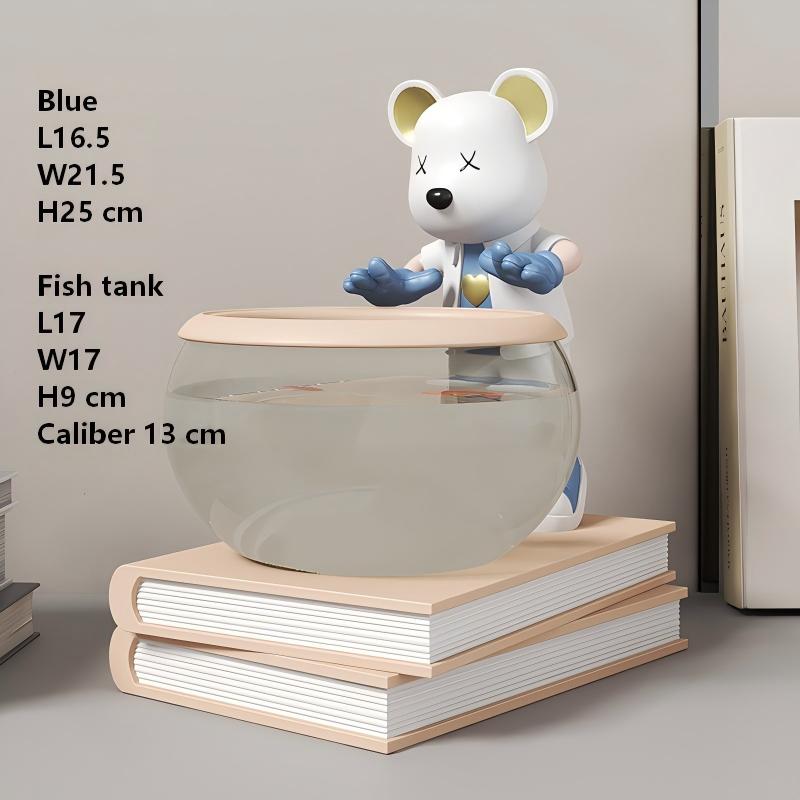SKD5952B Blue Love Heart Bear Explores the Fish Tank
