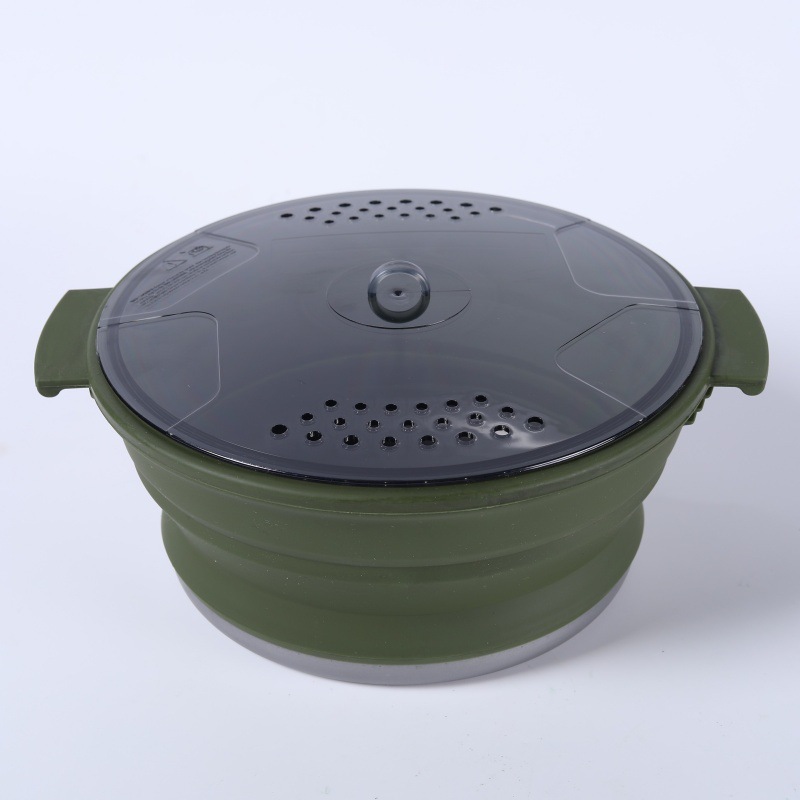 Dark green-folding pot