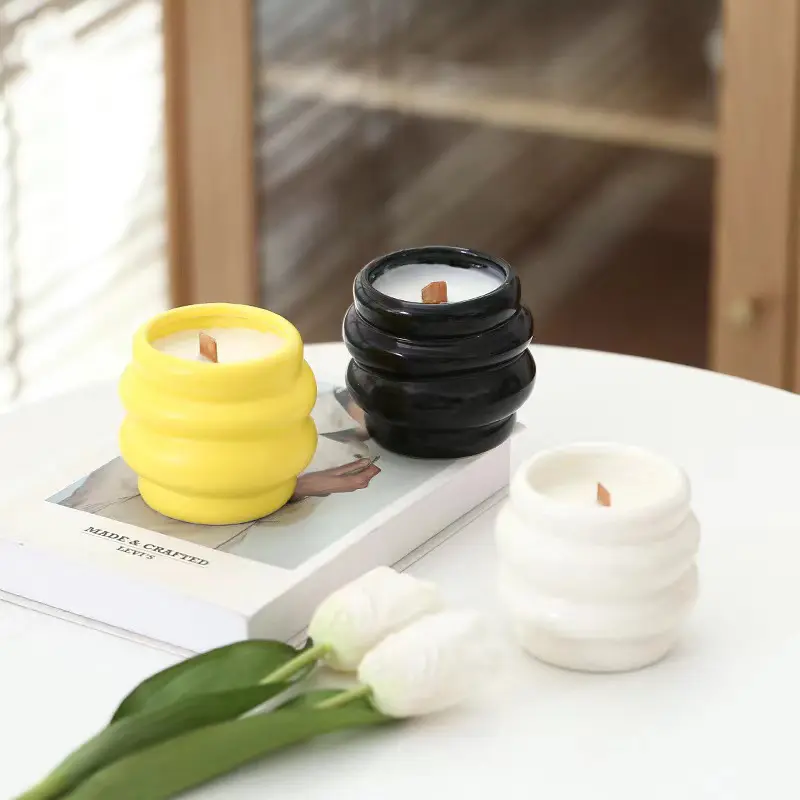 Sweety Donut Keramik Kerzenhalter Hochzeit Garten Urlaub Tee licht Tasse Kerzenhalter für Home Decor Candlestick Miniaturen