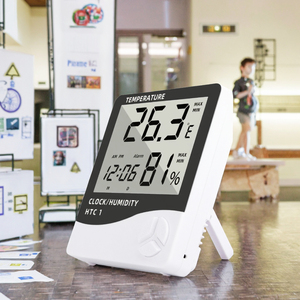 Termo-higrômetro plástico do agregado familiar do termômetro e do higrômetro HTC1 Digitas internos OEM customizável - Product Image 2