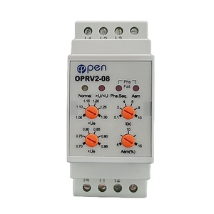Relé de protección de fallo de fase de relé de dispositivo, relé de control de voltaje sellado de cuatro cables trifásico de baja potencia - Product Image 1
