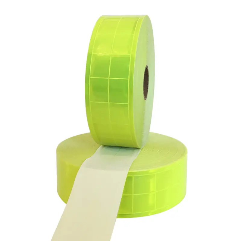 Kustom tahan api kilap tinggi reflektif PVC pita Trim Blazer prisma reflektor PVC Tape untuk pakaian keselamatan