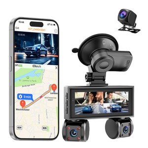 Kara kutu dahili GPS ve Wifi gece görüş 4 Lens Full HD ve kayıt fonksiyonu ile 4 kanallı 1080P HD araç içi kamera