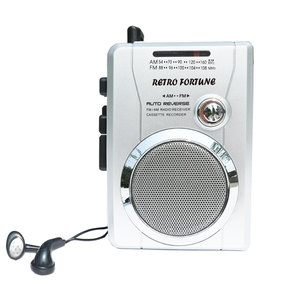 带有am fm收音机自动反转功能的便携式盒式磁带播放器 - Product Image 1