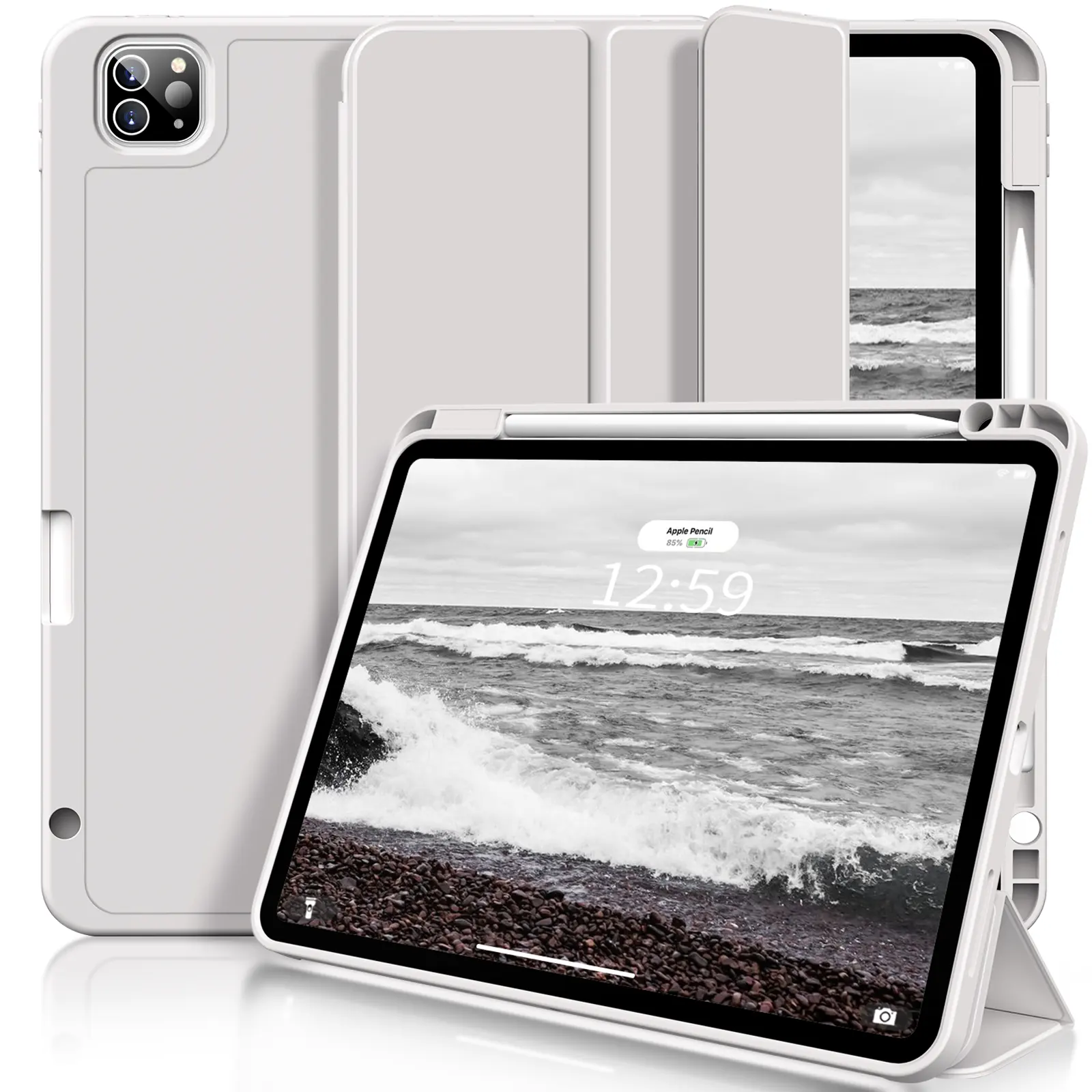 Yeni varış portablity ipad pro234 11 inç için yüksek kalite kapak düz renk tablet kılıfları