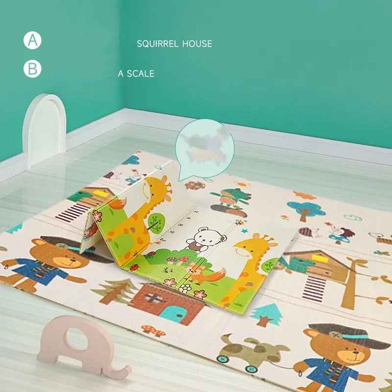 Waterdichte Duurzame Xpe Mat Opvouwbare Omkeerbare Mat Niet Giftige Speelmat Inklapbare Baby Speelkussen