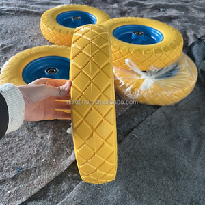 NSPU6066 16 Inch <strong>4.80</strong>/4.00-<strong>8</strong> Trolley Toolcarts Wheelbarrow <strong>Tires</strong> PU Foam Wheel Puncture Proof Flat Free Solid Rubber Wheel Tyres - Product Image 4