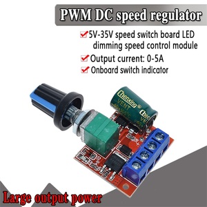Mini 5A 90W PWM 12V DC Motor hız kontrolörü modülü DC-DC 4.5V-35V ayarlanabilir hız regülatörü kontrol vali anahtarı 24V - Product Image 1