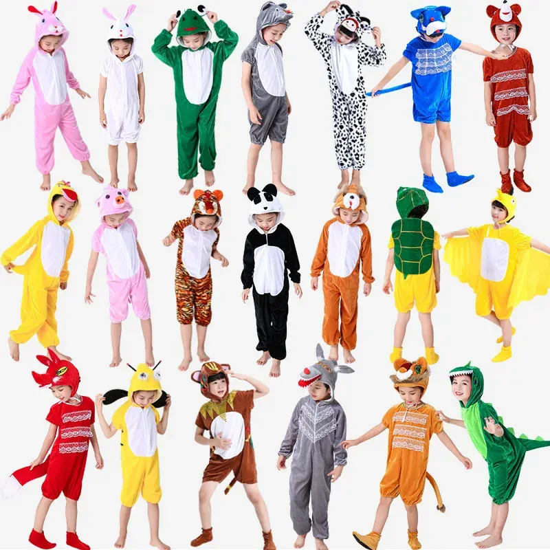 Niños felpa fantasía selva granja Animal Halloween Cosplay disfraces vaquera mono