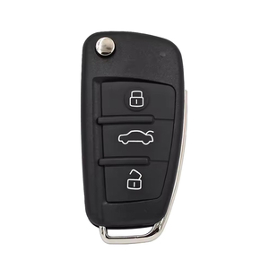3ปุ่มพับได้เปลือกกุญแจรถระยะไกลสำหรับ Audi A2 A3 A4 A6 A6L A8 Q5 Q7 S6 TT ฝาครอบเคสอะไหล่ - Product Image 1
