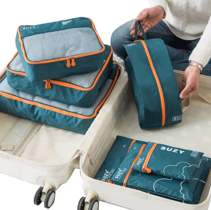 7pcs Travel Clothes Storage Bag Suitcase Organizer Bag Clothing storage bag