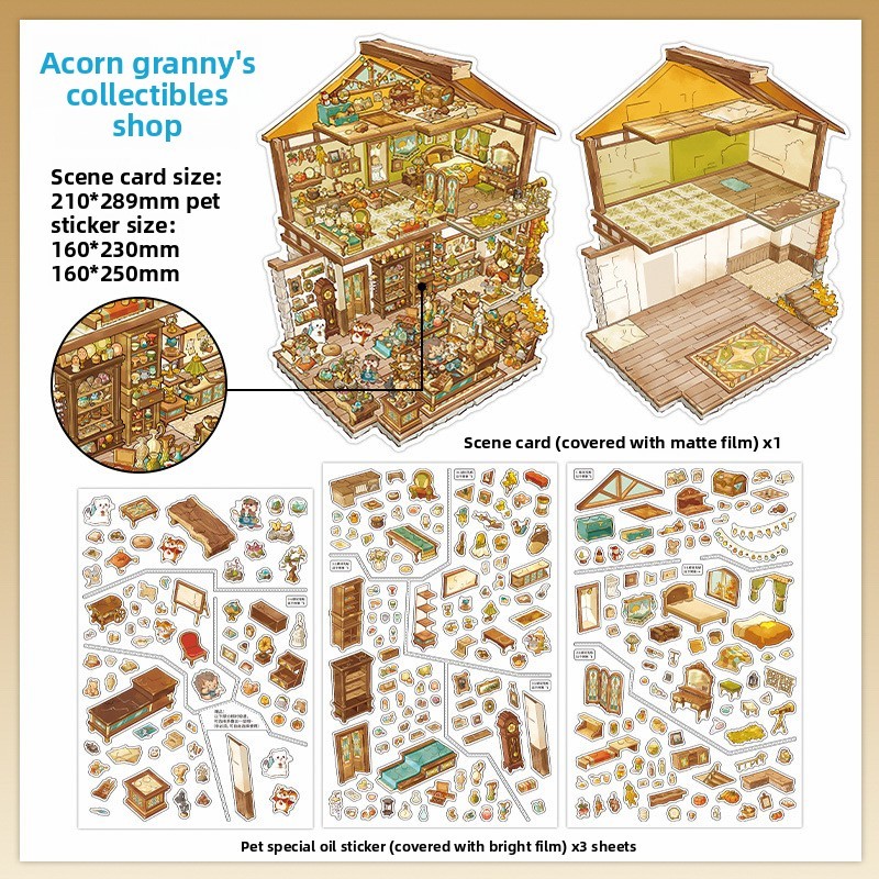 D Boutique d'objets de collection de Grandma Acorn-jaune