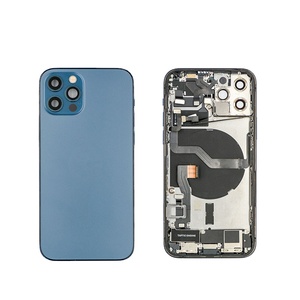 原装玻璃盖外壳，带柔性电缆12 Pro Max电池盖，用于更换全身零件