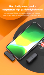 J11ラペルマイクシステムType-C AndroidおよびiPhoneノイズキャンセリング用ビデオ録画Vlog用ワイヤレスラベリアマイク - Product Image 4