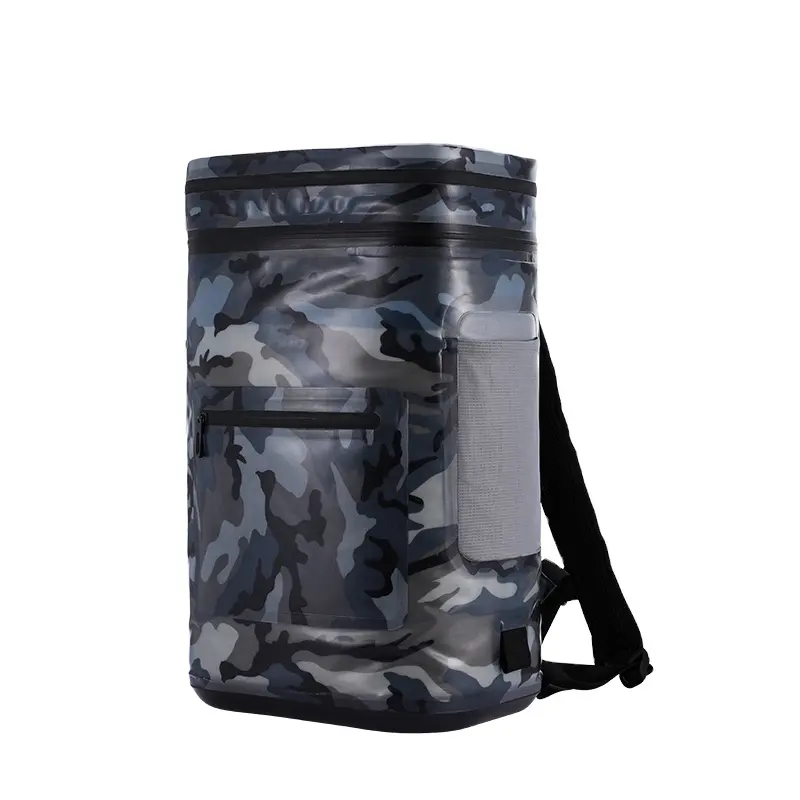 Yeni moda Camo desen büyük soğutucu sırt çantası yürüyüş için yumuşak soğutucular açık büyük soğutucu çanta günlük kullanım