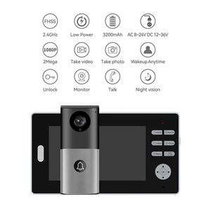 2,4G Fuuuya reless IDEO ideoor Hone nntercom oorbell OME ame ecurty amamera no cableado 7Inch onitor Illa ntercom ock ystem - Product Image 2