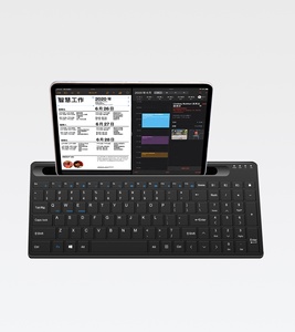 Multimedia Rechargeable <strong>Bluetooth</strong> Wireless <strong>Keyboard</strong> <strong>with</strong> Number Pad and Slot Design for iPad Mobile Phone Tablet Pc - Product Image 4