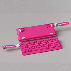 Tastiera da gioco cablata RGB tastiera retroilluminata Ultra-compatta Anti-Ghosting 68 tasti tastiera a membrana per PC portatile Windows Gamer - Product Image 3