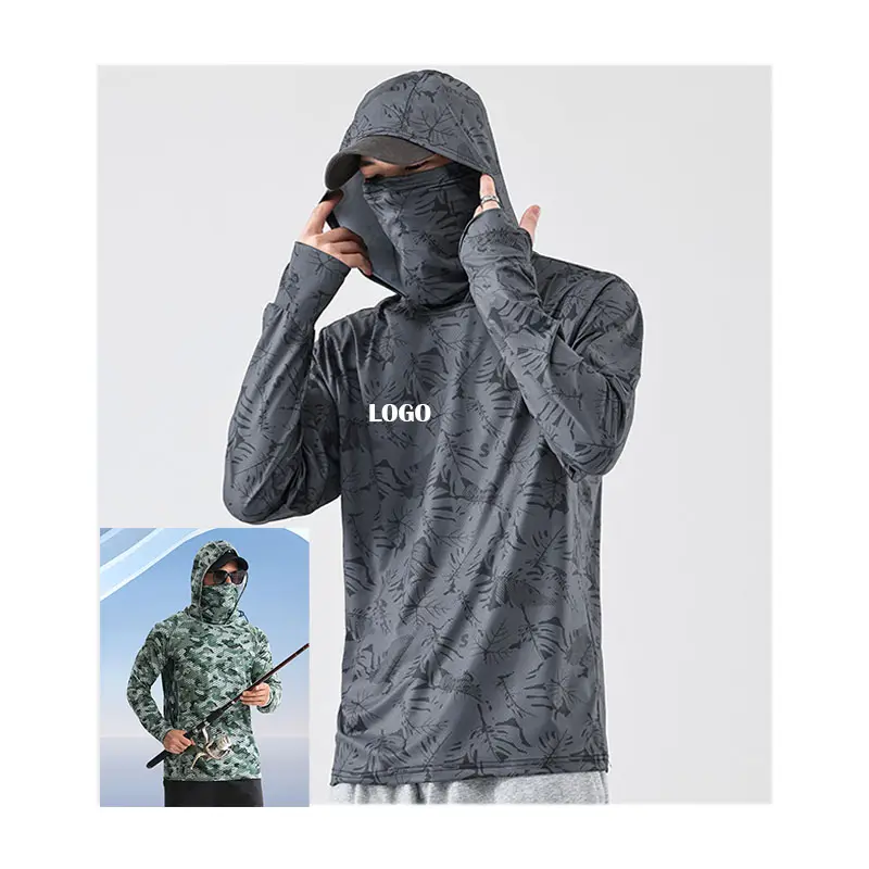 2024 UPF 50 + ropa de pescado personalizada hombres rendimiento sublimación camisa de pesca ropa de protección UV personalizada