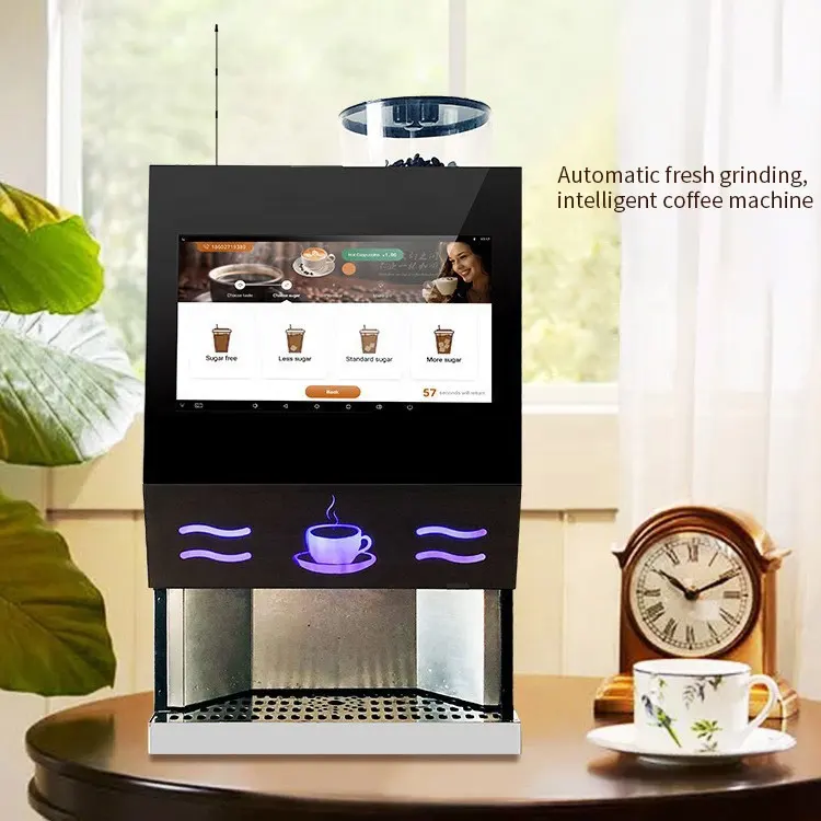 Bean to Cup Smart Instant Coffee Vending Machine Coffee Fully Automatic Commercial