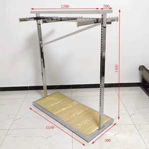 Boutique rack per abbigliamento da parete unità di espositore per vendita al dettaglio unità di vendita al dettaglio da parete in metallo espositore per negozio