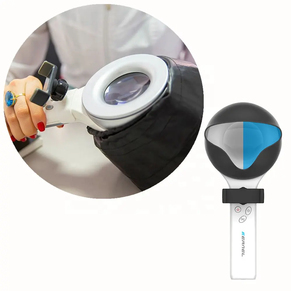 Núcleo KN-9000B médica de alta calidad lupa dermatoscopio bosque lámpara de LED de madera lámpara analizador de piel para Vitiligo diagnóstico