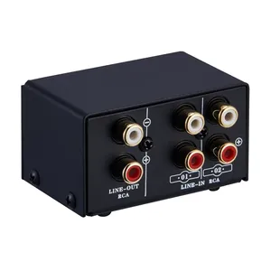 2-in-1 out o 1-in-2 out Interfaz RCA Fuente de audio y video Selector de señal Conmutador Accesorio de audio y video