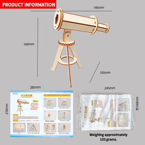 Entry-level Wooden Monocular Telescope <strong>Model</strong> Diy Toy Physics Optics Teaching <strong>Equipment</strong> Kids Science Experiment <strong>Kit</strong> - Product Image 2