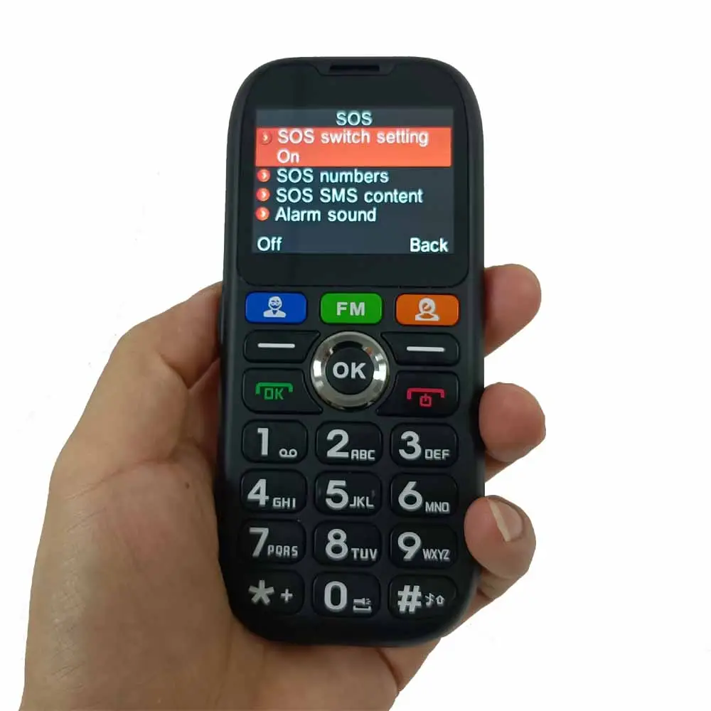 Personalizar Fácil Uso Botón Simple Teléfono Senior Móvil Doble Tarjeta Sim Teléfonos Teclado Grande Llamada Sos Teléfono Celular Para Personas Mayores