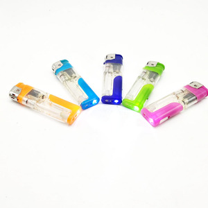 Günstige Multifunktions-Kunststoff Nachfüllbare elektronische Gasbrenner LED-Feuerzeug - Product Image 2