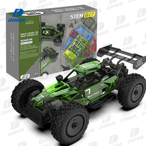 STEMビルディングおもちゃ3in1教育用RCレーサーセットリモートコントロールカーモデルアセンブリ早期学習ブリックロードスターキット74個 - Product Image 2