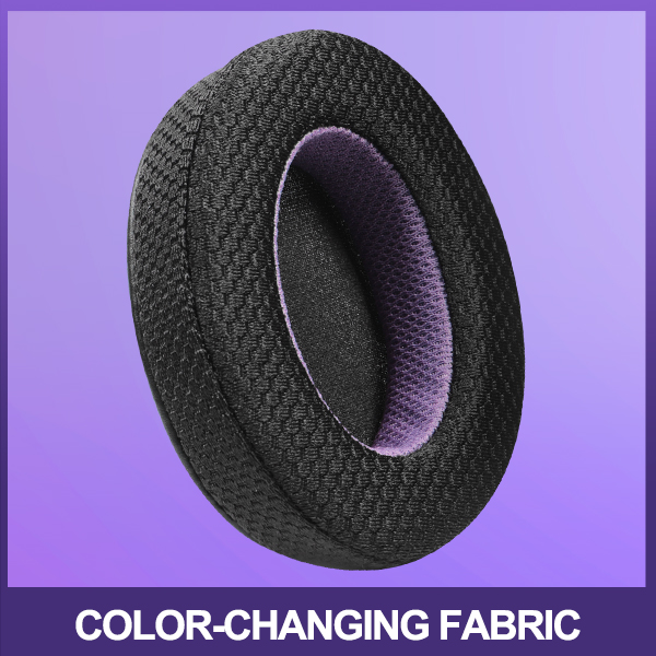 Tissage net noir + violet