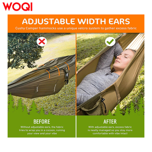 Woqi xách tay ngoài trời cao cấp Võng với điều chỉnh chiều rộng và cây dây đai, hoàn hảo cho du lịch và backpacking - Product Image 2