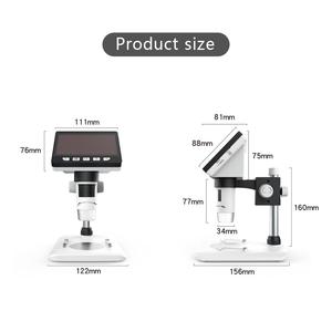 Microscopio digital portátil con pantalla LCD lcd de 1080 pulgadas, microscopio digital con alto brillo, 8 LED, 4,3 P, 1000x - Product Image 2