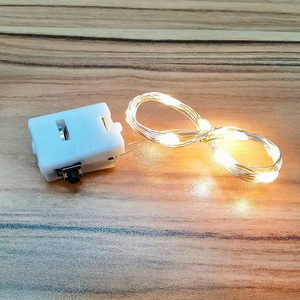 Vendita calda 1M 2M 3M alimentate a batteria ghirlanda luci Decorative a LED a pulsante di luce a filo di rame fata - Product Image 4