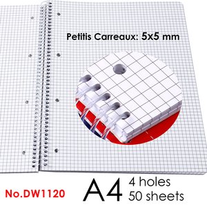 Foska klasik sert karton kapak 70 yaprak 3 delik A4 Spiral defter ofis yazma notları düz süt kitapları - Product Image 3