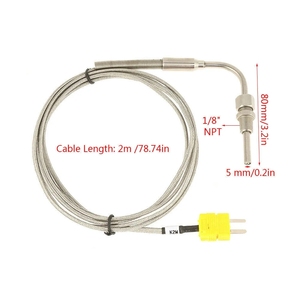 制造商定制1250C热电偶K型排气探头高温传感器，带迷你公插头连接器 - Product Image 3