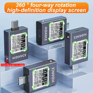 13 in 1 DC 4.5-50V 0-12A มัลติฟังก์ชั่นจอแสดงผลดิจิตอลแรงดันไฟฟ้ากระแสตรงแอมมิเตอร์วัดพลังงานชนิด C เครื่องทดสอบ PD3.1ในการชาร์จโทรศัพท์มือถือ - Product Image 5