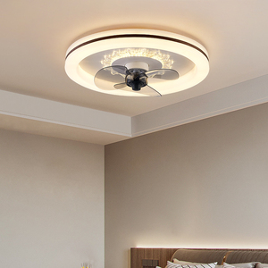 Control de aplicación móvil combinado con control remoto para serie de hogar inteligente candelabro silencioso para dormitorio ventilador de techo LED con luz - Product Image 2