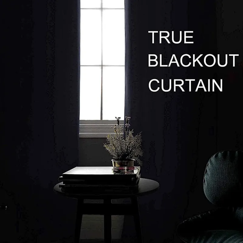 Custom americano poliestere tinta unita tende camera da letto termiche isolate tende finestra oscurante per il soggiorno