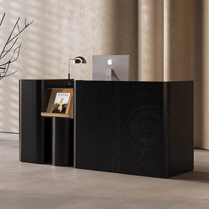 现代设计高品质办公室前台接待台l形前台沙龙接待台 - Product Image 3