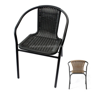 全天候可叠放户外藤条藤条堆放柳条椅聚氯乙烯椅 - Product Image 1