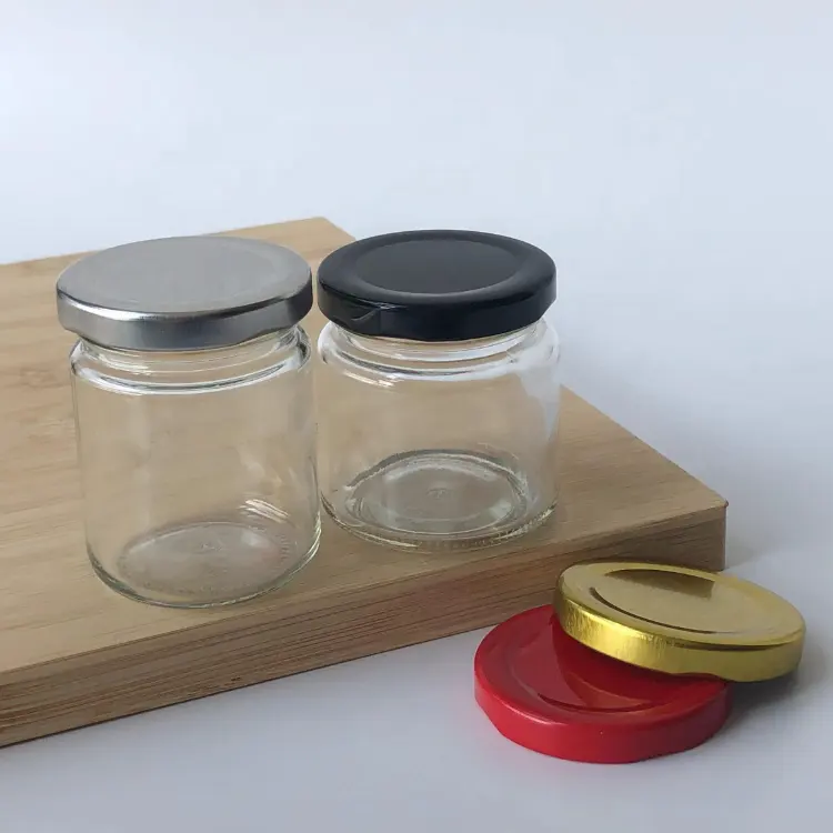 Frascos de mermelada de vidrio baratos de 100ml, 150ml, 200ml, pequeños recipientes de vidrio para Chutney de mermelada de miel
