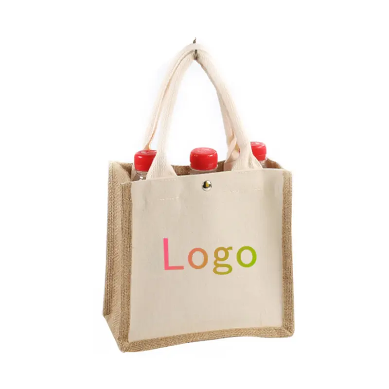 Promotional Customize logo large luxury beach jute cotton shopping tote bag