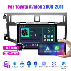 11.8&quot; Diamond Dual Knobs 2K QLED Screen 2 Din Android Car Radio for <strong>Toyota</strong> <strong>Avalon</strong> 2006-2011 Stereo Android Auto Carplay - Product Image 2