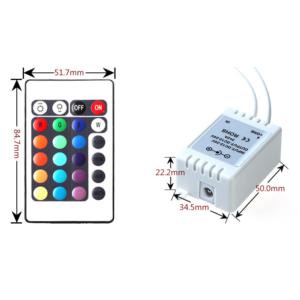 DC12V Wireless 24 Keys RGB <strong>IR</strong> <strong>Remote</strong> Controller LED Strip Controller for 3528 5050 RGB LED Strip
