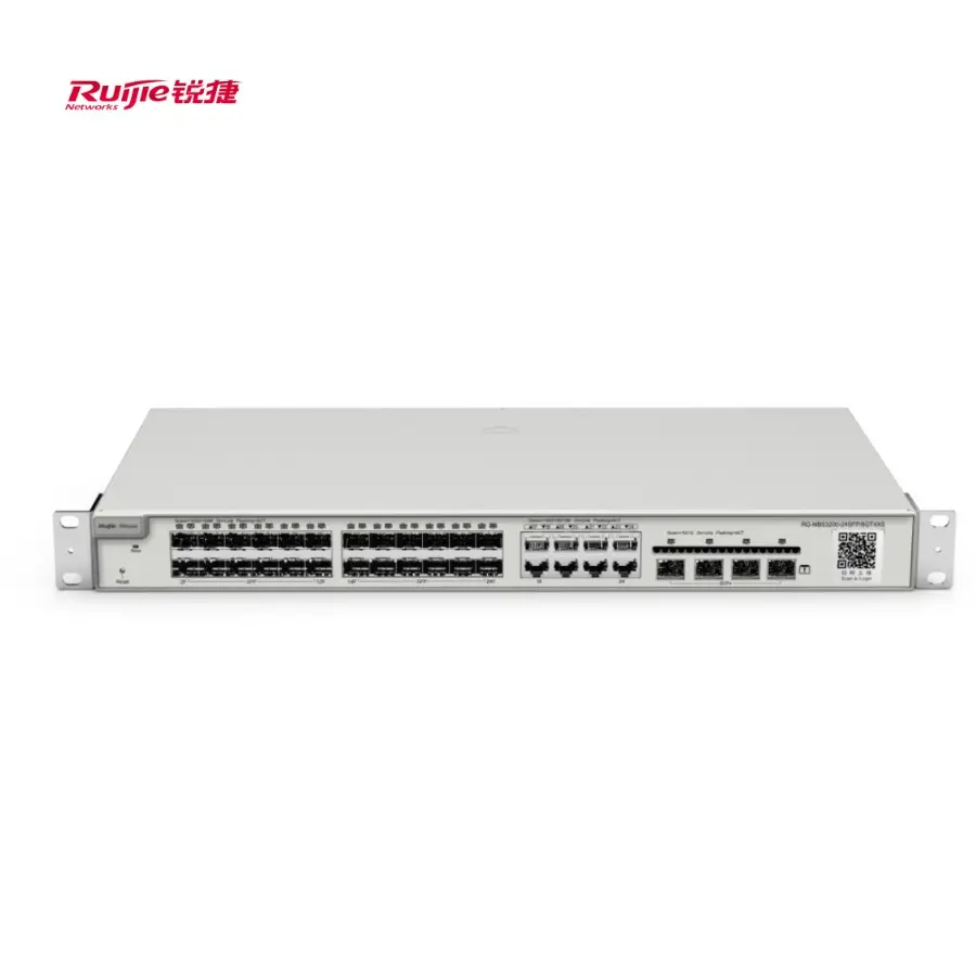 Ruijie/8GT4XS ، 24 منفذ جيجابت SFP مع 8 منافذ RJ45 طبقة 2 مفتاح مُدار ، 4*10G