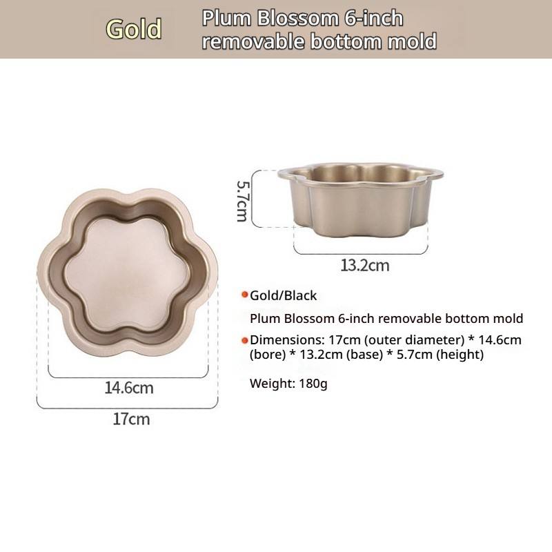 Or (fleur de prunier) - Moule à fond vivant de 6 pouces